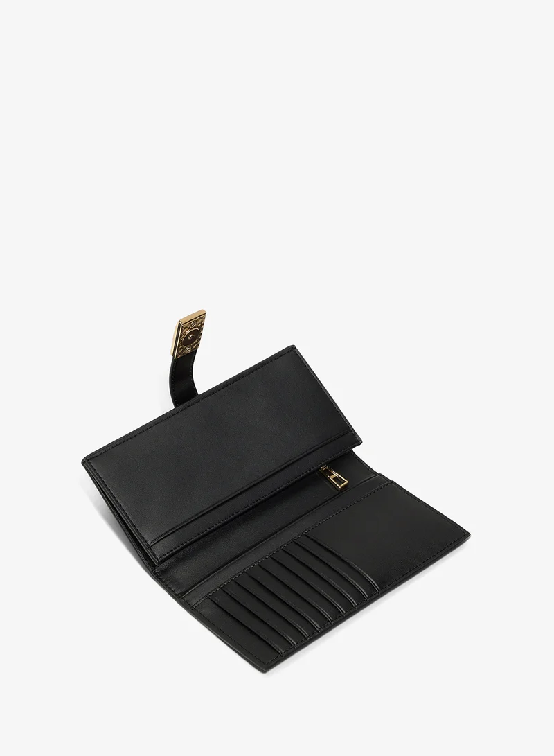 Aldo BLACK Anastassia Logo Detail Wallet for Women | Best Price UAE